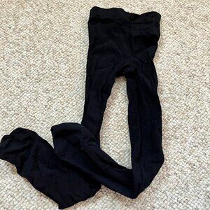 Eurotard Black footed tights Girls Size S M Jazz Dance Small Medium Child